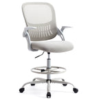 Office Chair with Reversible Armrest Lumbar Support