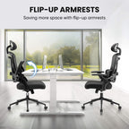 Office Chair 120° Tilt with Flip-Up Armrests for Offices