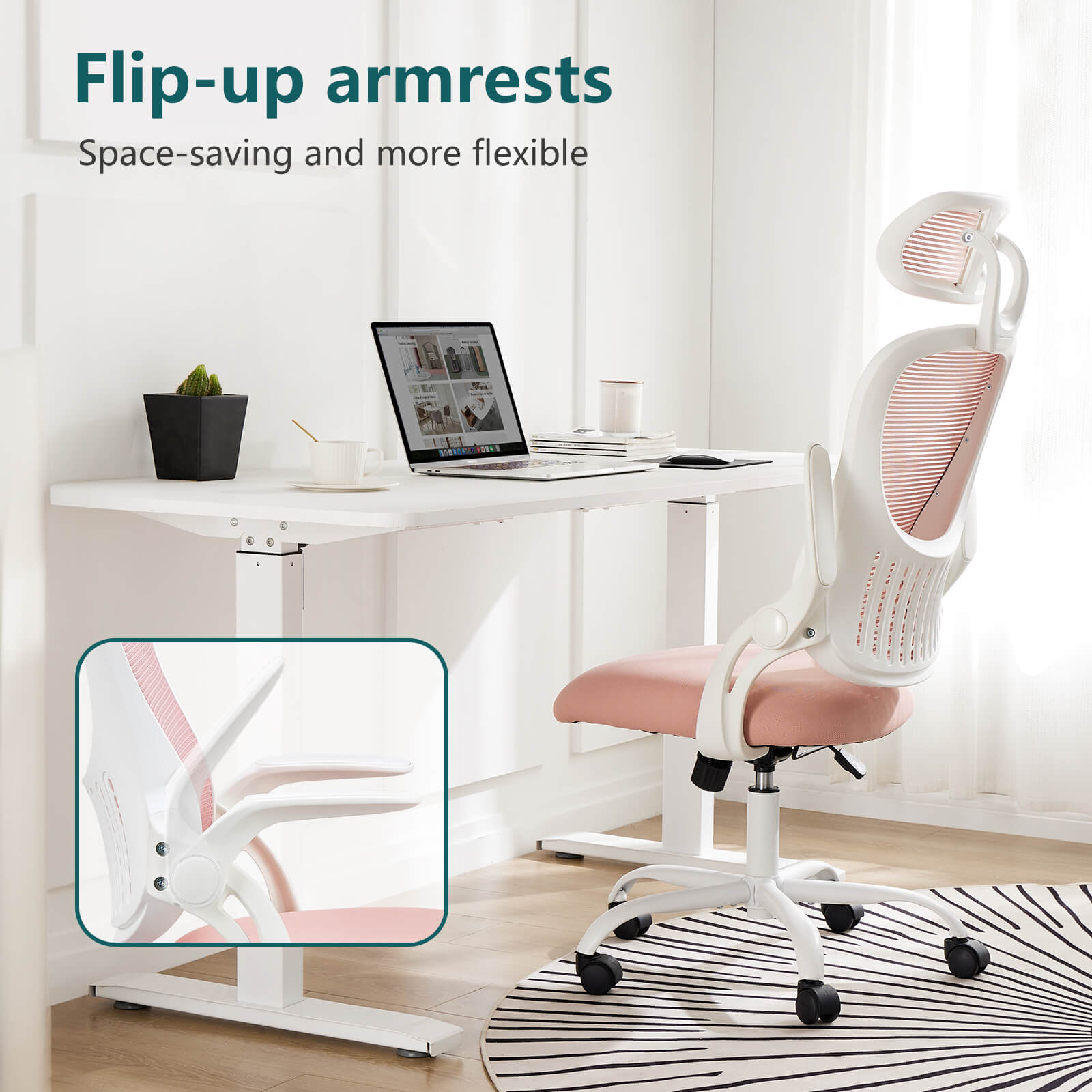 Office Chair High Back with Adjustable Headrest for Office