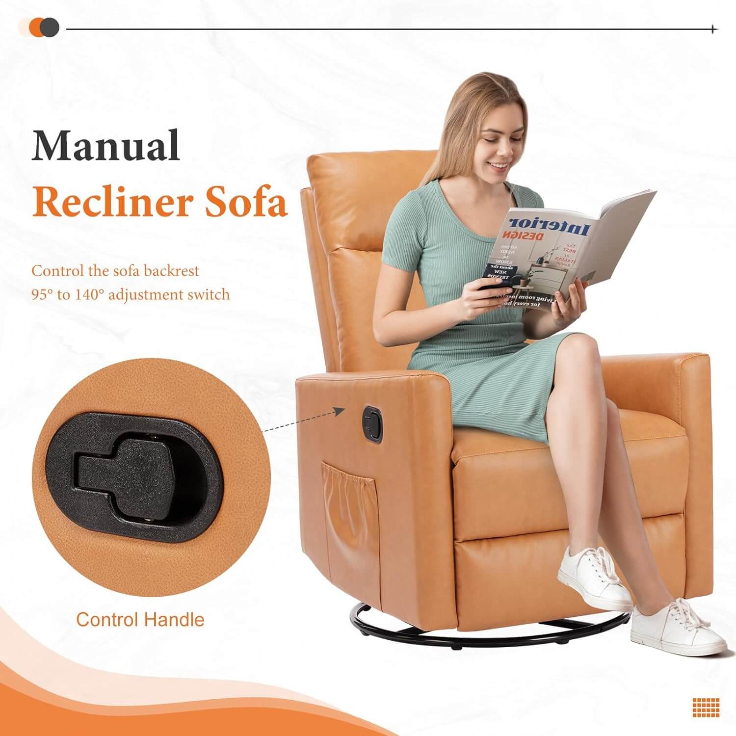Sofa Recliner Swivelling For Living Room Bedroom