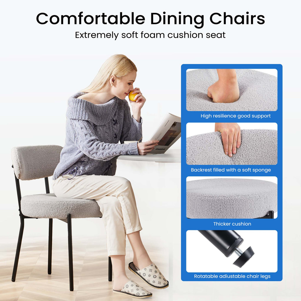 Dining Chair Set of 4 Soft Cushions for Dining Room