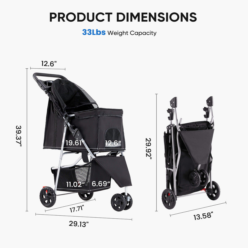 Foldable Pet Outdoor Stroller