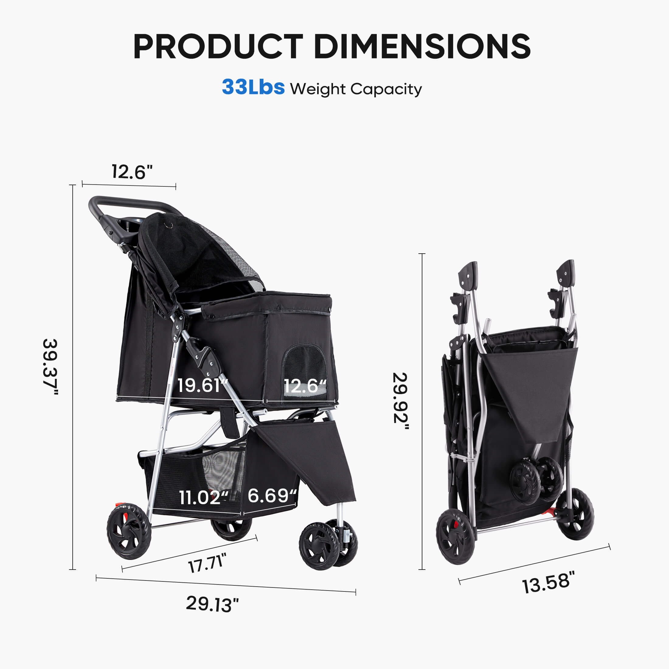 Foldable Pet Outdoor Stroller