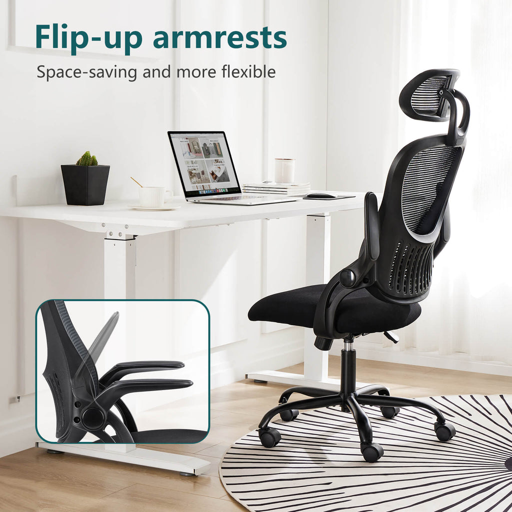 Office Chair High Back with Adjustable Headrest for Office