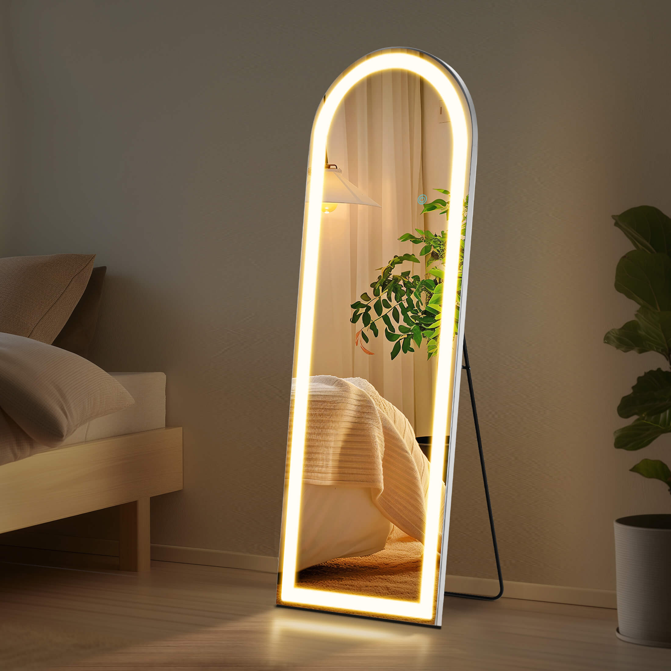 3-Color LED Illuminated Mirror for Indoors