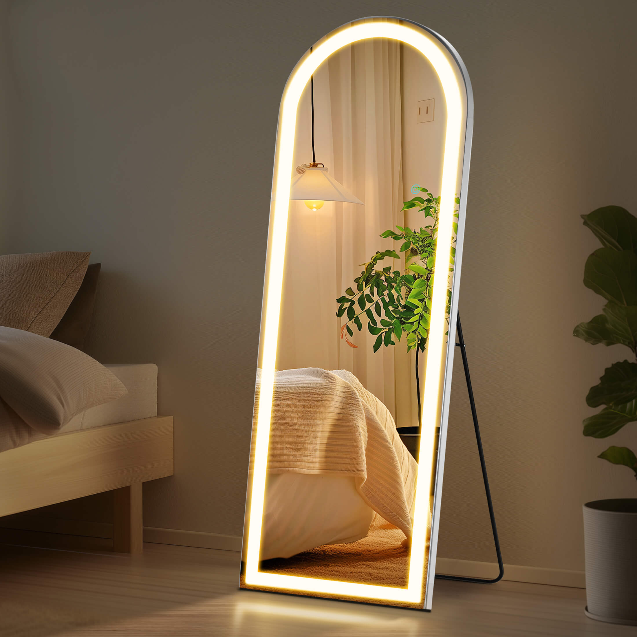 3-Color LED Illuminated Mirror for Indoors