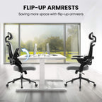 Office Chair 120° Tilt with Flip-Up Armrests for Offices