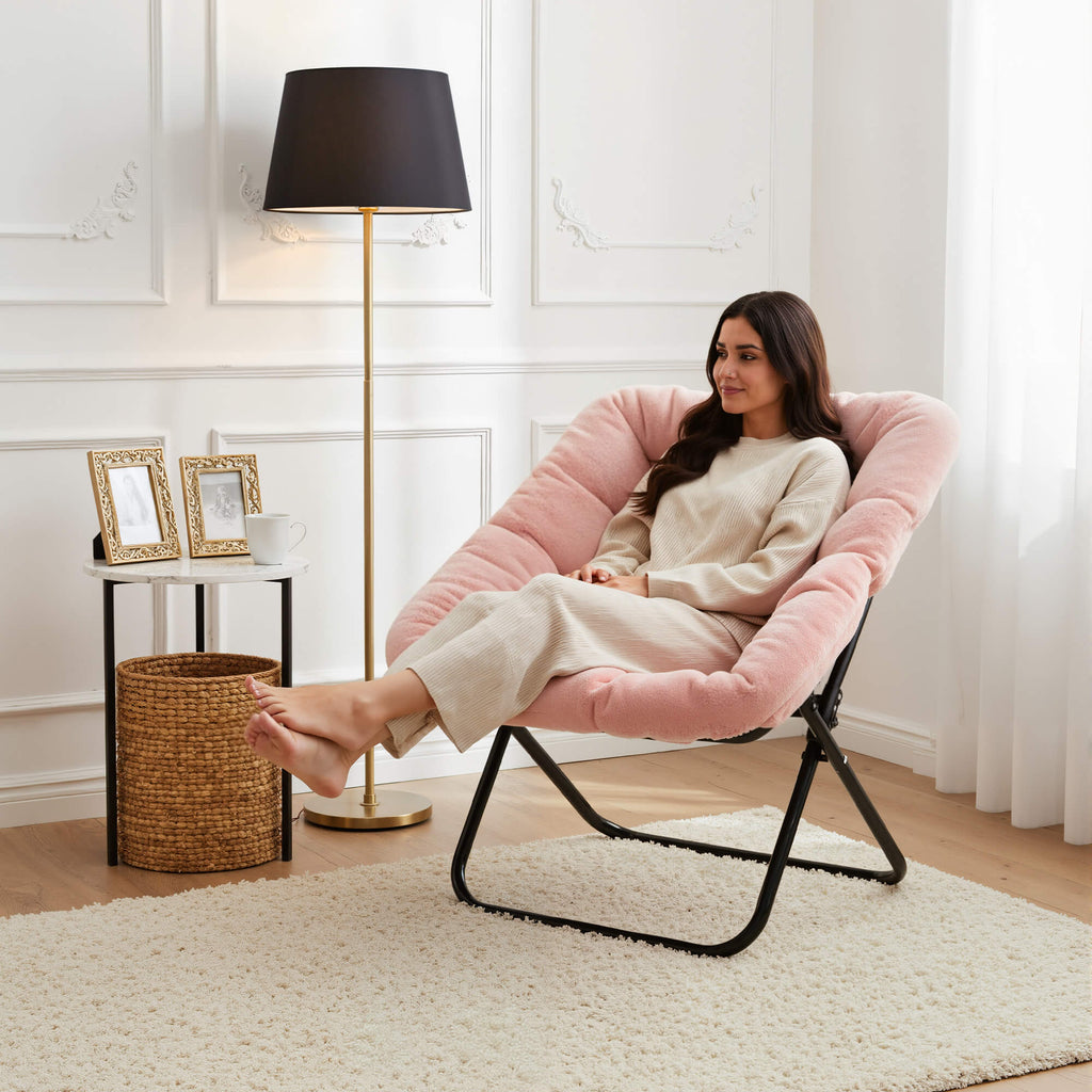 Foldable Saucer Moon Chair for Living Room