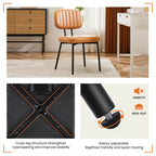 Dining Chair 2 Piece Faux Leather Cushion Set for Dining Room