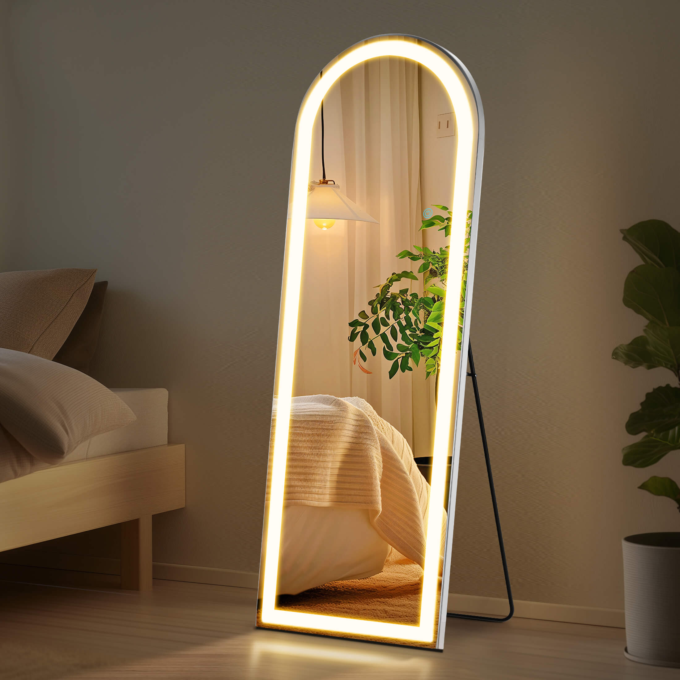 3-Color LED Illuminated Mirror for Indoors