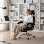 Gaming Chair with Footrest Upholstered Armrests for Home Office