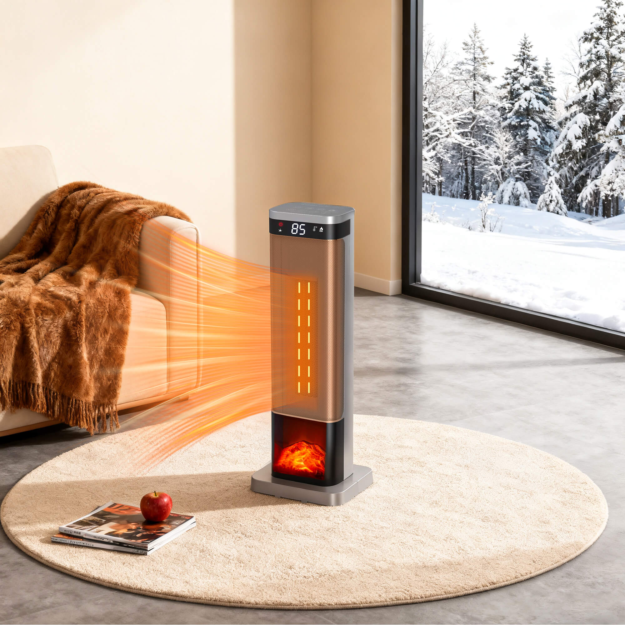 Ceramic Space Heater-ETL Certified Safe for Office and Garage