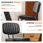 Dining Chair 2 Piece Faux Leather Cushion Set for Dining Room