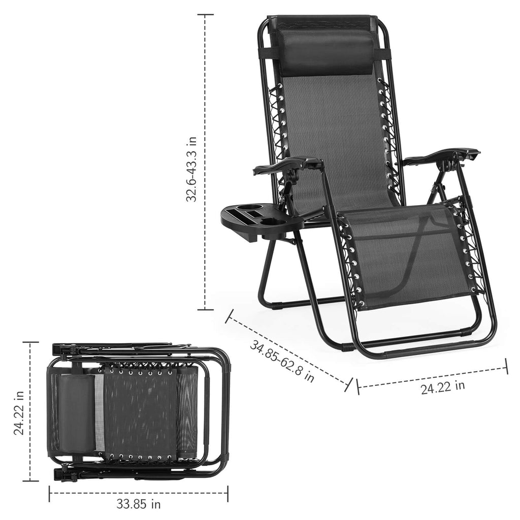 Portable Camping Lounge Chair（Set of 2）