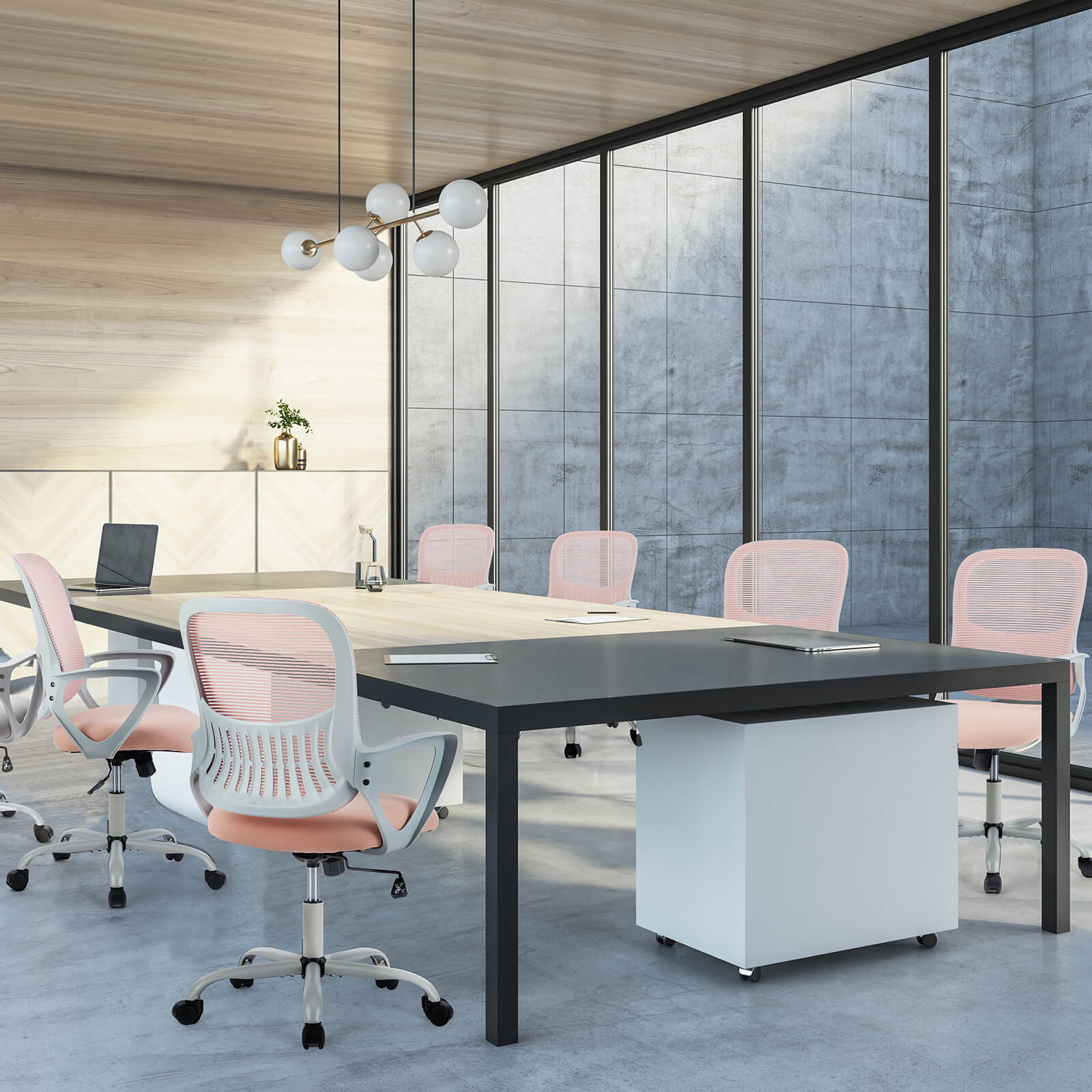 Office Chair with Lumbar Support and Armrests