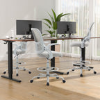 Office Chair with Reversible Armrest Lumbar Support