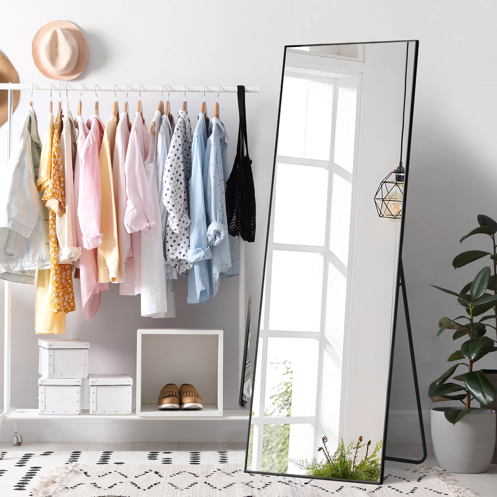 Full Length Mirror Standing or Hanging for Bedroom