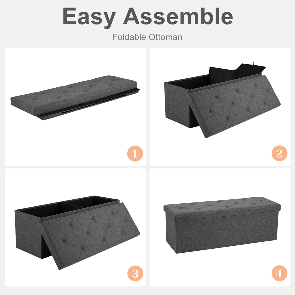 Bed Footstool storage ottoman for Bedroom and Entry Door