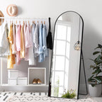 Floor Mirror with Slim Metal Frame for Bedroom