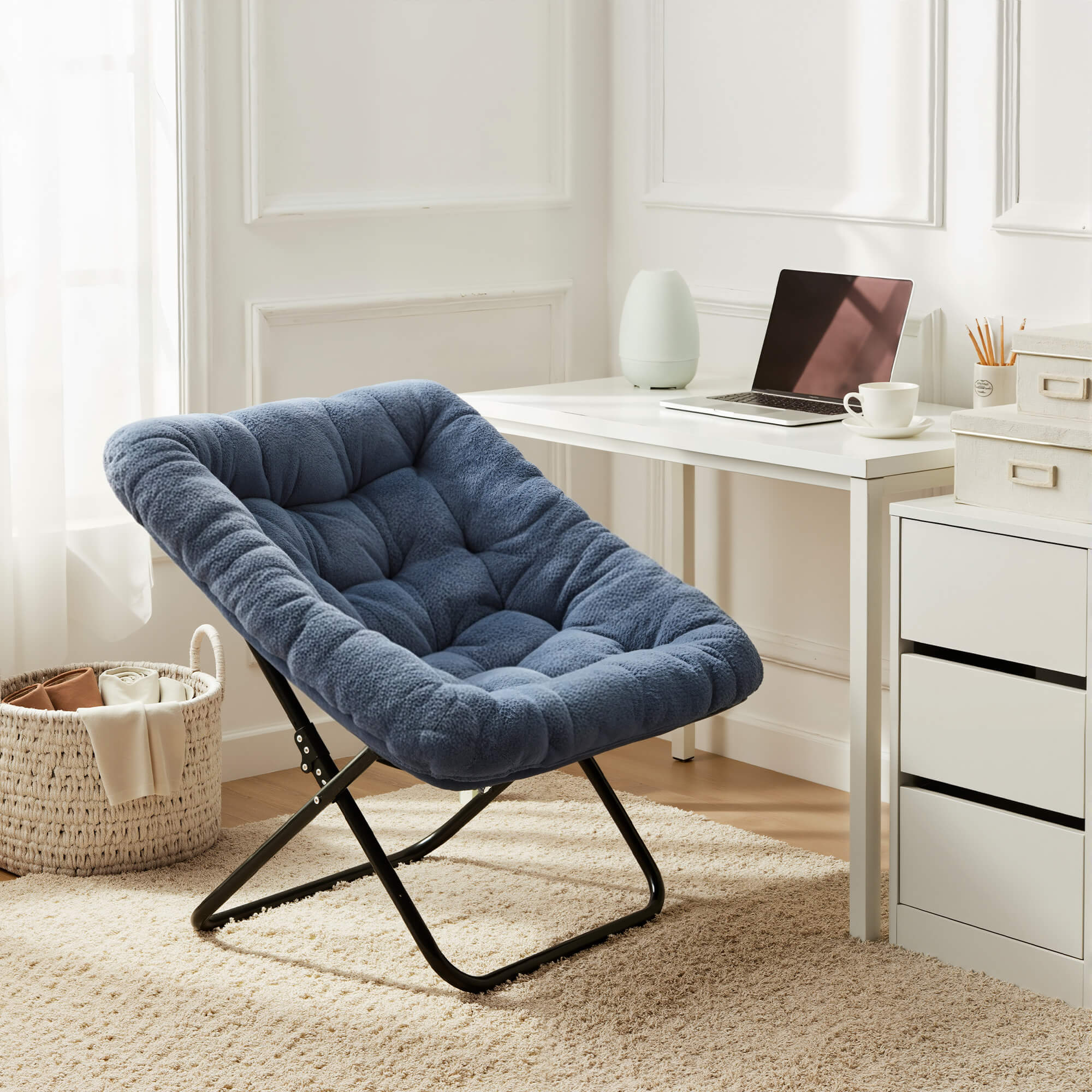 Foldable Saucer Moon Chair for Living Room