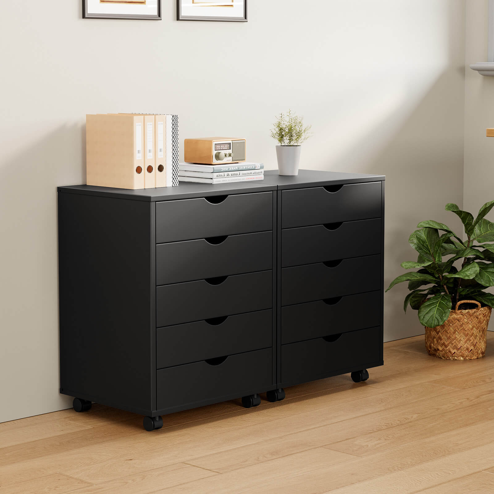 5 Drawer Chest of Drawers for Living Room Office