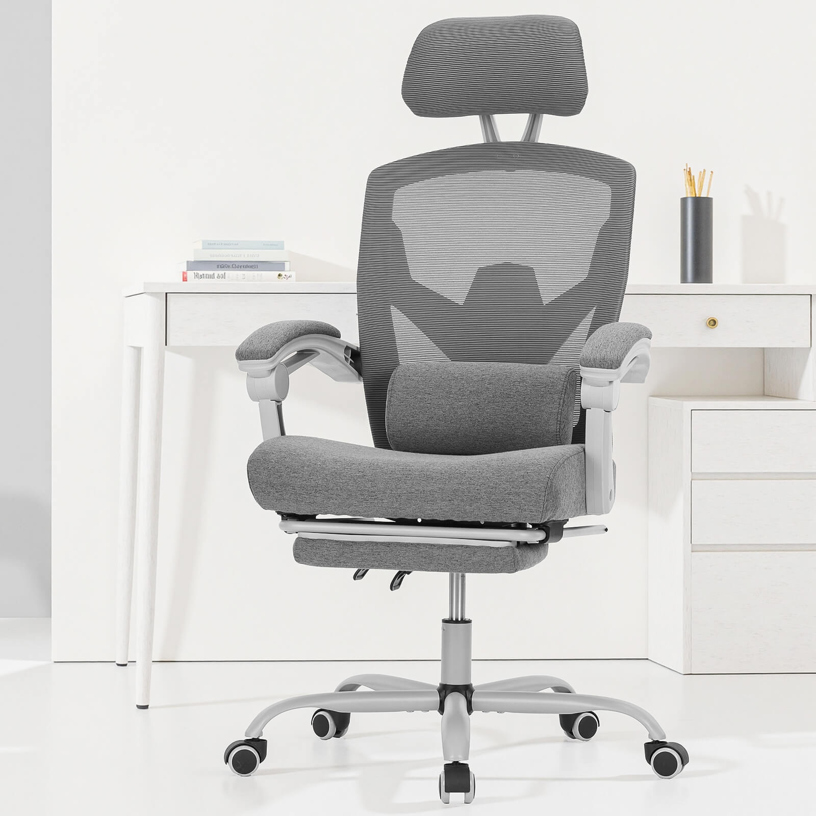 Office Chair with Lumbar Extendable Pedal