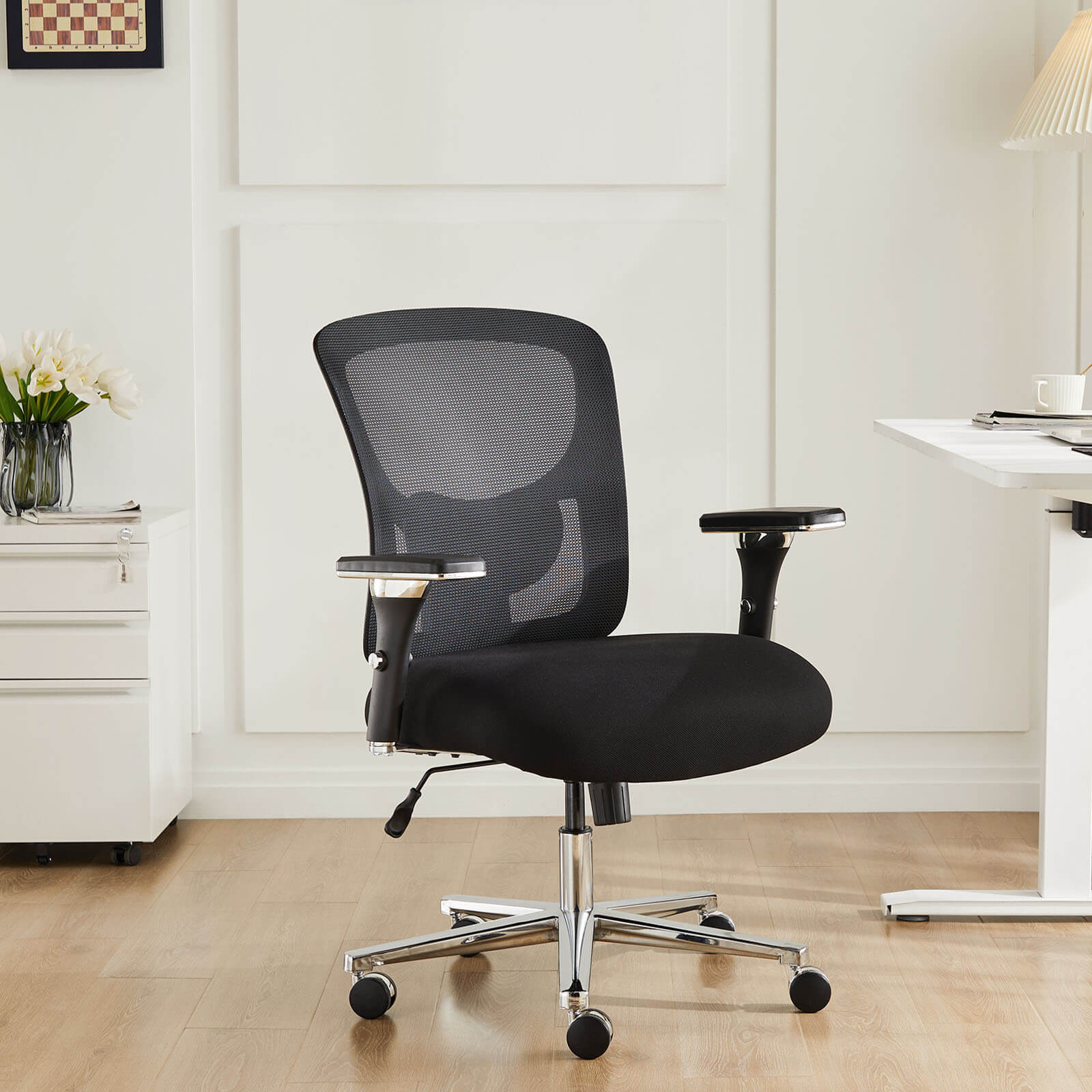 Office Chair with Adjustable Lumbar Support Oversized Cushion