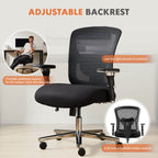 Office Chair with Adjustable Lumbar Support Oversized Cushion