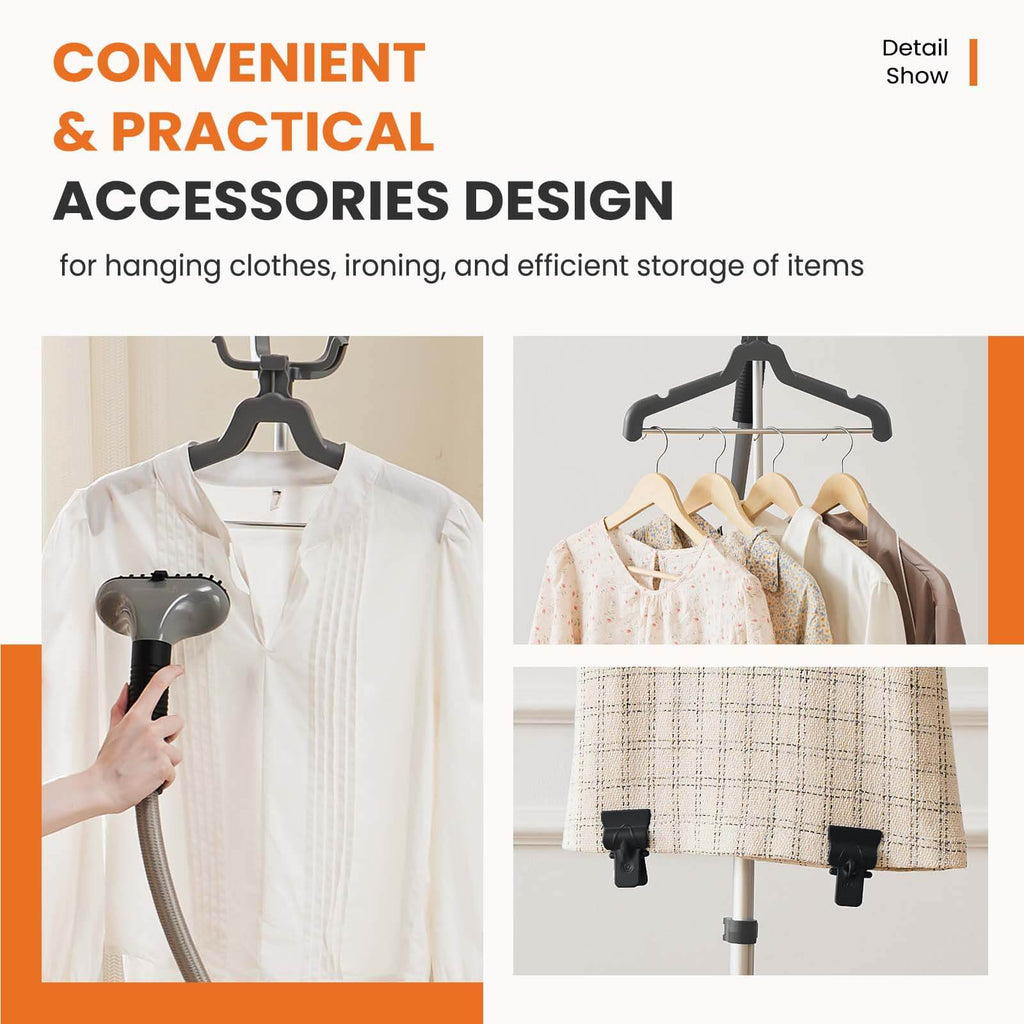 Vertical Steamer with Rollers for Home Use