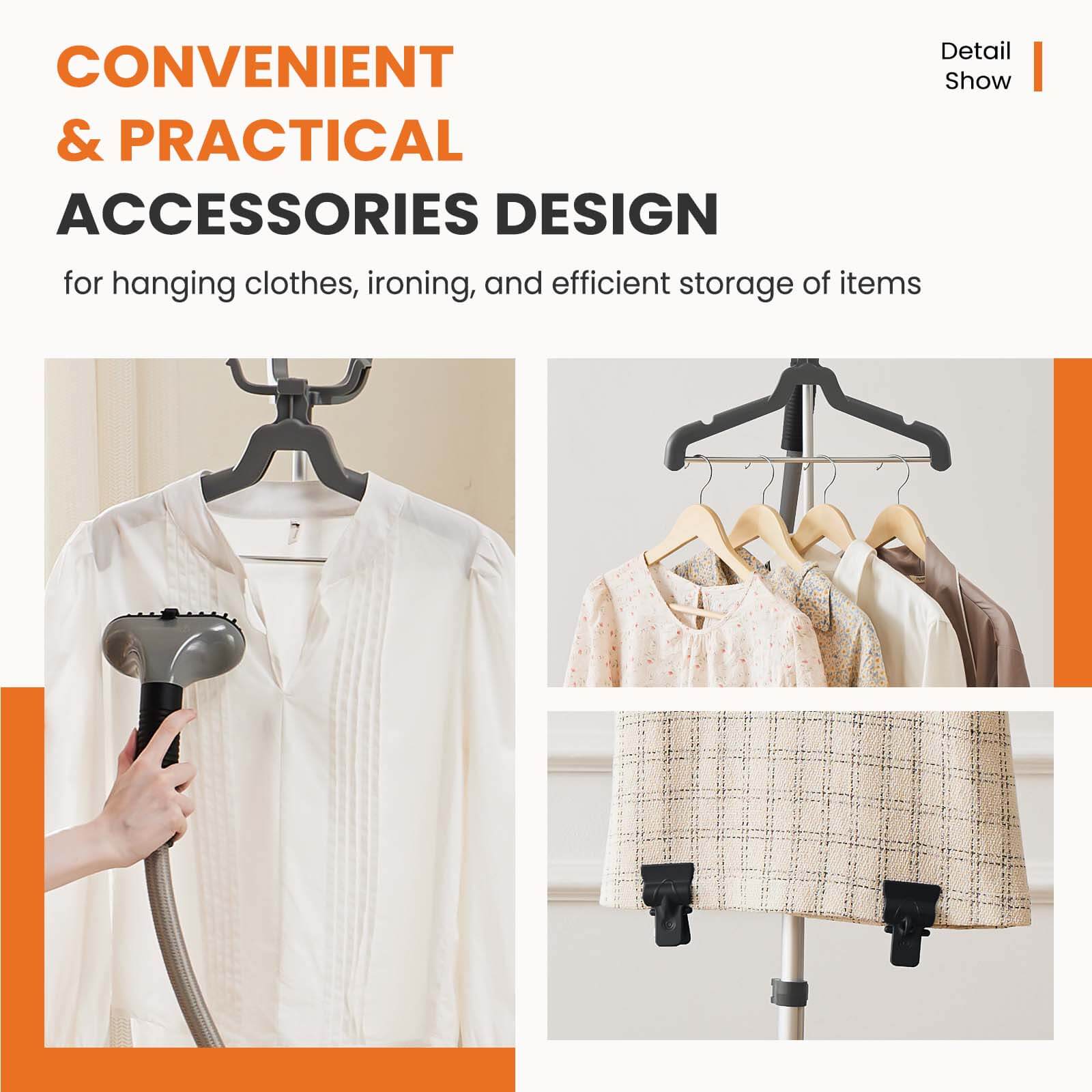 Vertical Steamer with Rollers for Home Use