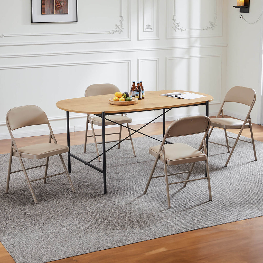 Leather Folding Chair for Events and Home Use