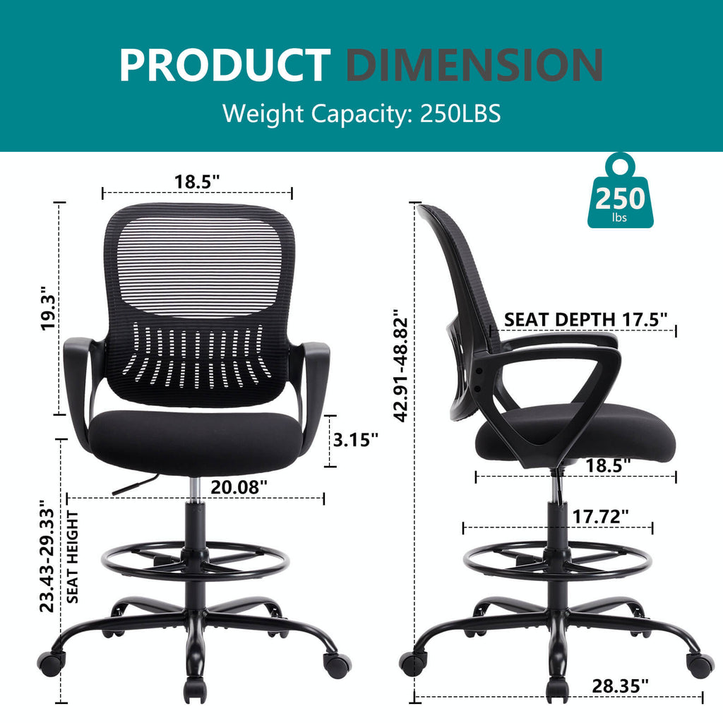 Tall Office Chair Height Adjustable