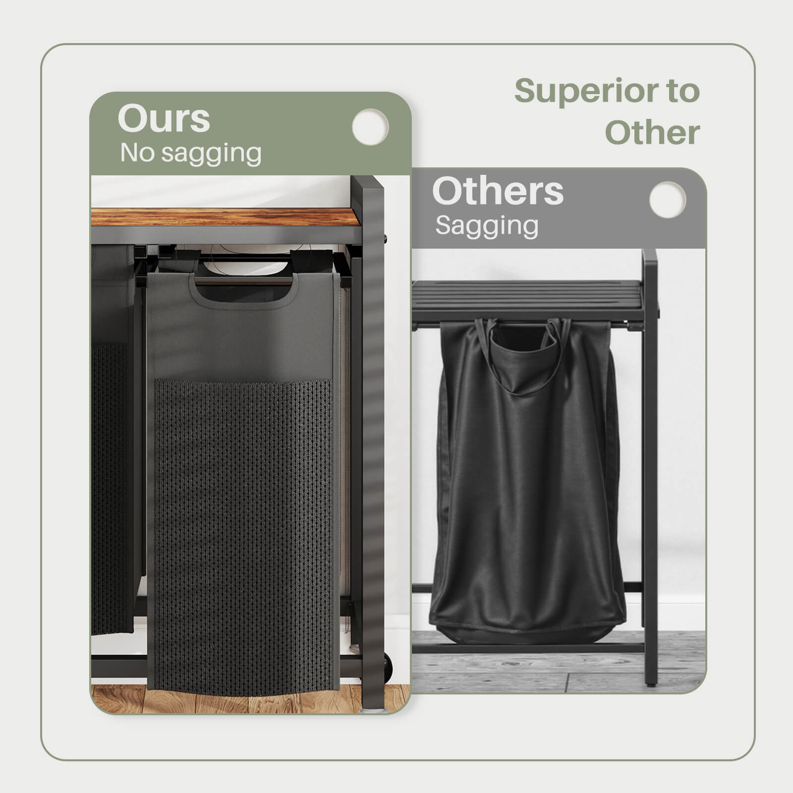 Iron Frame Laundry Room Dirty Clothes Basket