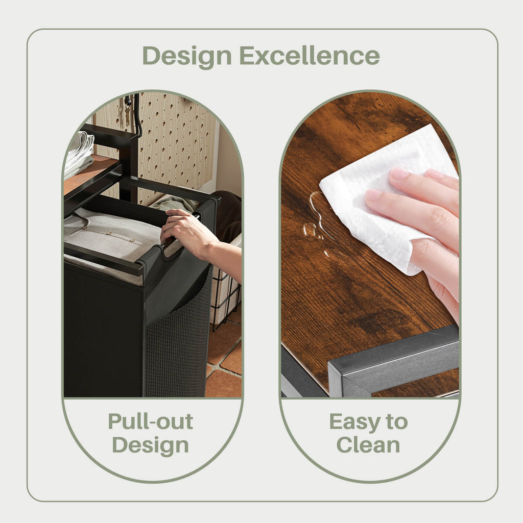 Iron Frame Laundry Room Dirty Clothes Basket