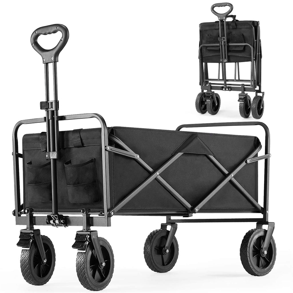 Foldable Wagon with All Terrain Wheels for Outdoor Camping