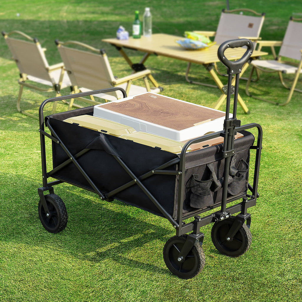 Foldable Wagon with All Terrain Wheels for Outdoor Camping