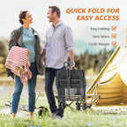 Foldable Wagon with All Terrain Wheels for Outdoor Camping