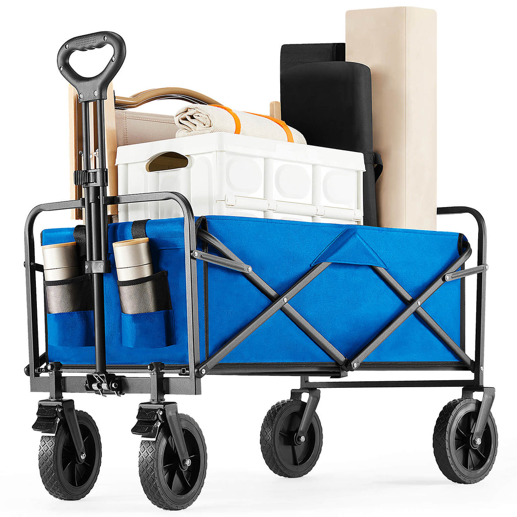 Foldable Wagon with All Terrain Wheels for Outdoor Camping