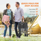 Foldable Wagon with All Terrain Wheels for Outdoor Camping