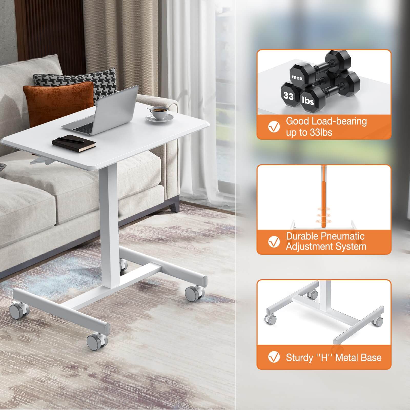 Adjustable Laptop Desk Bedside Table for Office