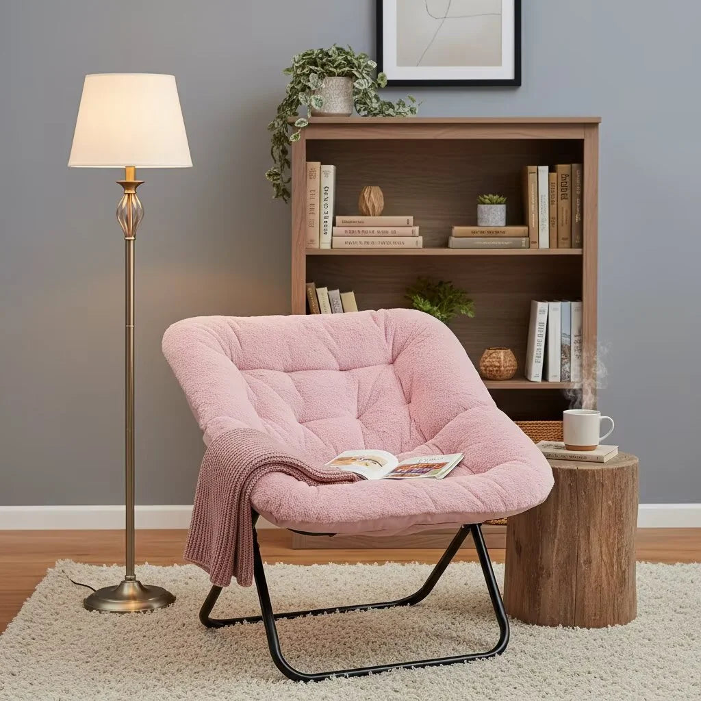 Foldable Saucer Moon Chair for Living Room