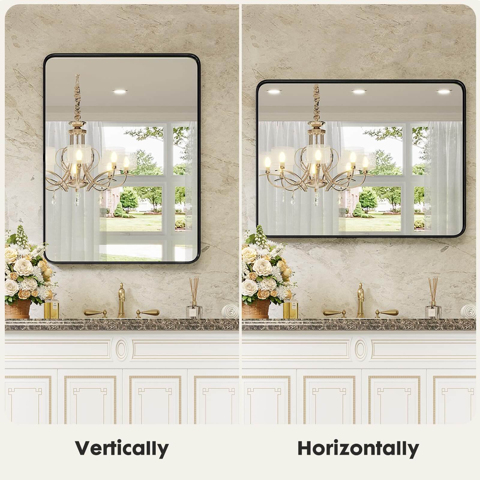 Bathroom Vanity Mirror, Rust Resistant, Non-Warping