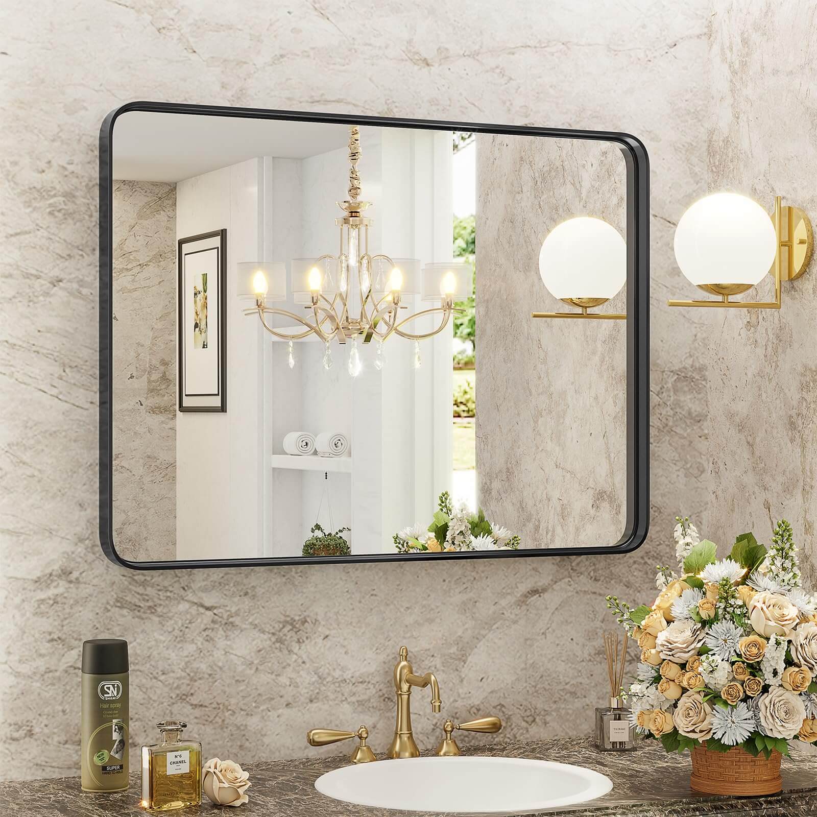 Bathroom Vanity Mirror, Rust Resistant, Non-Warping