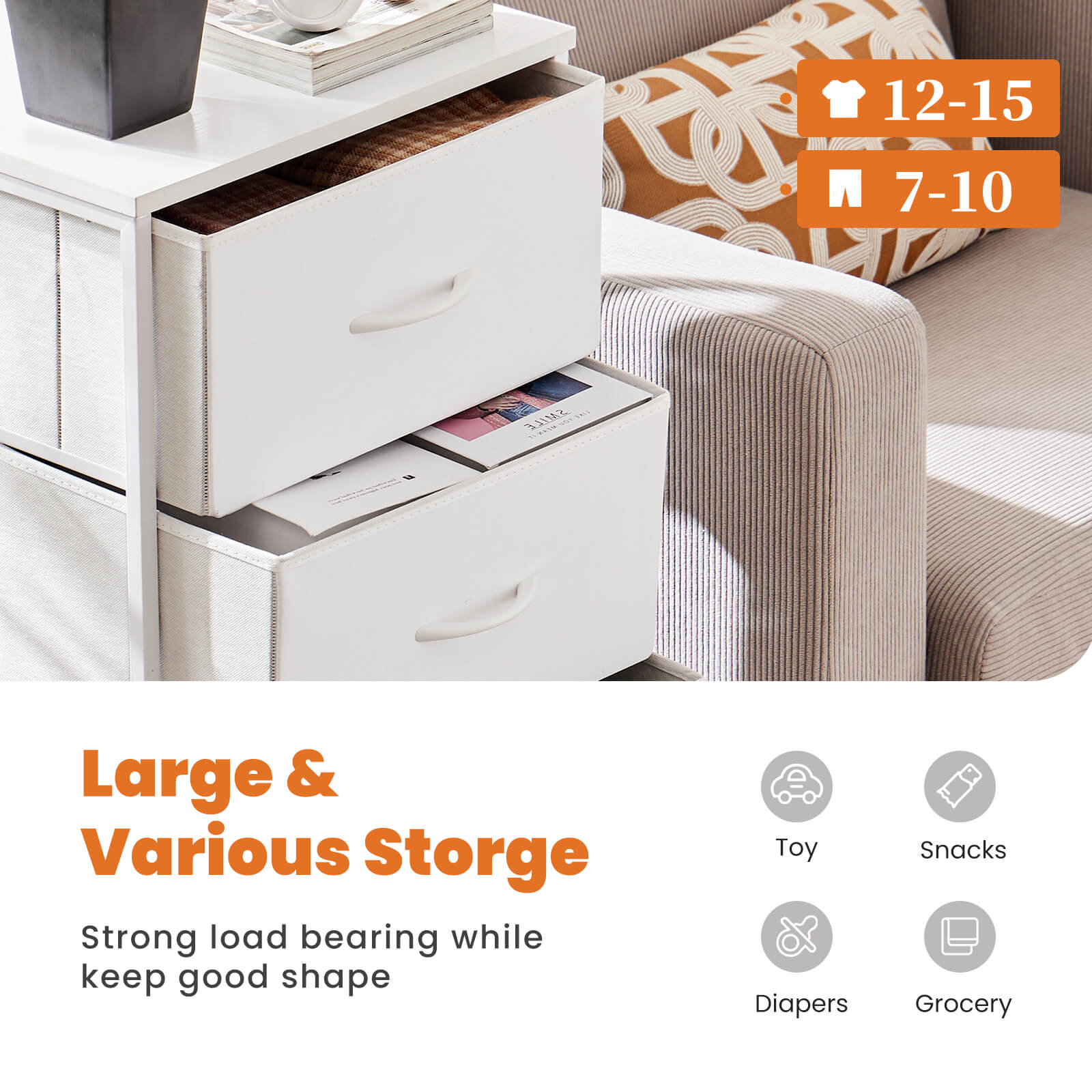 Chest of Drawers Space Saving for Bedroom