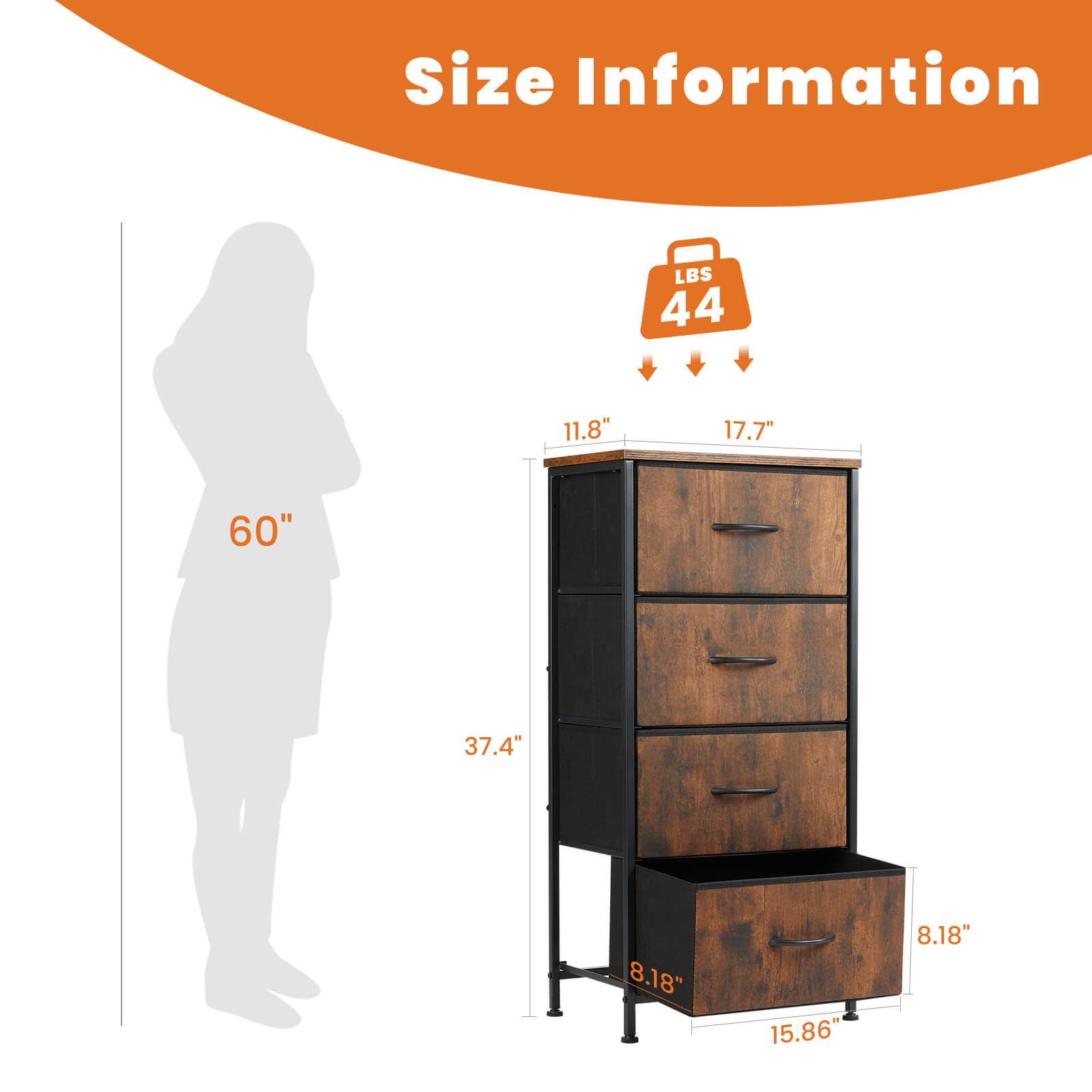 Chest of Drawers Space Saving for Bedroom