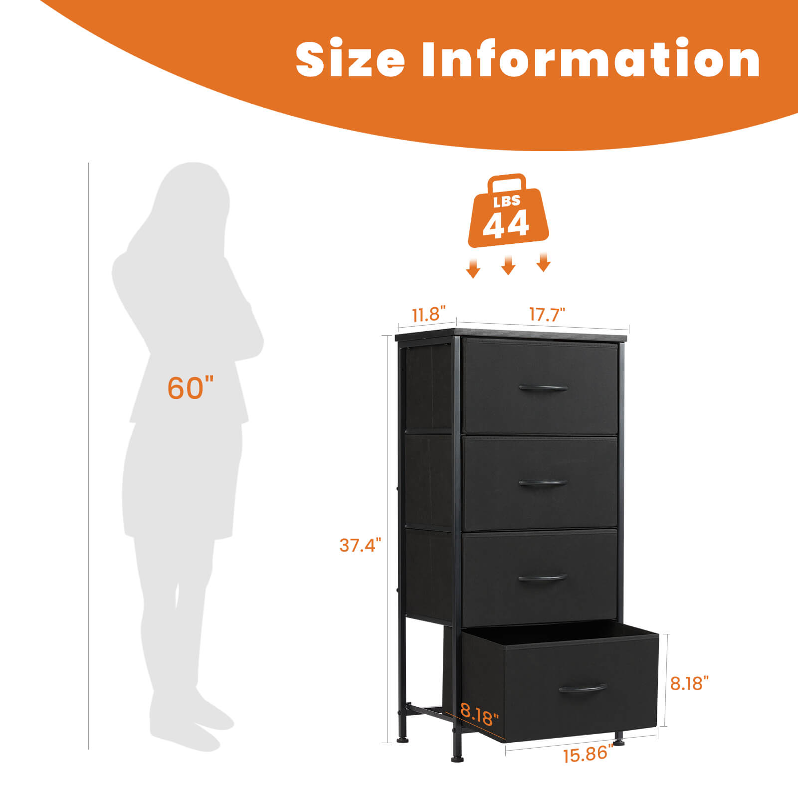 Chest of Drawers Space Saving for Bedroom