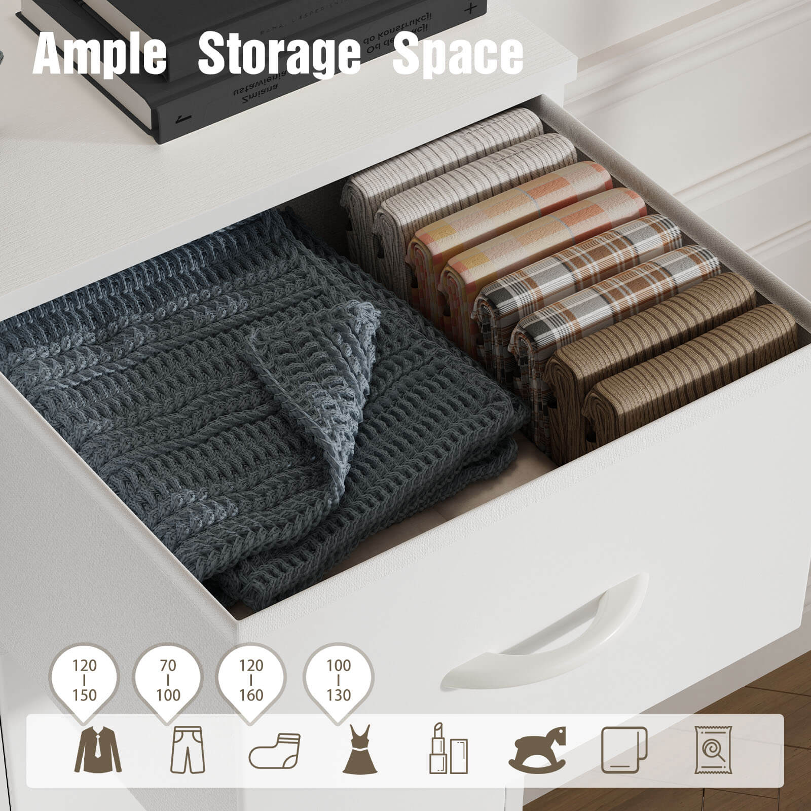 Tall Dresser with 10 Drawers for Bedroom