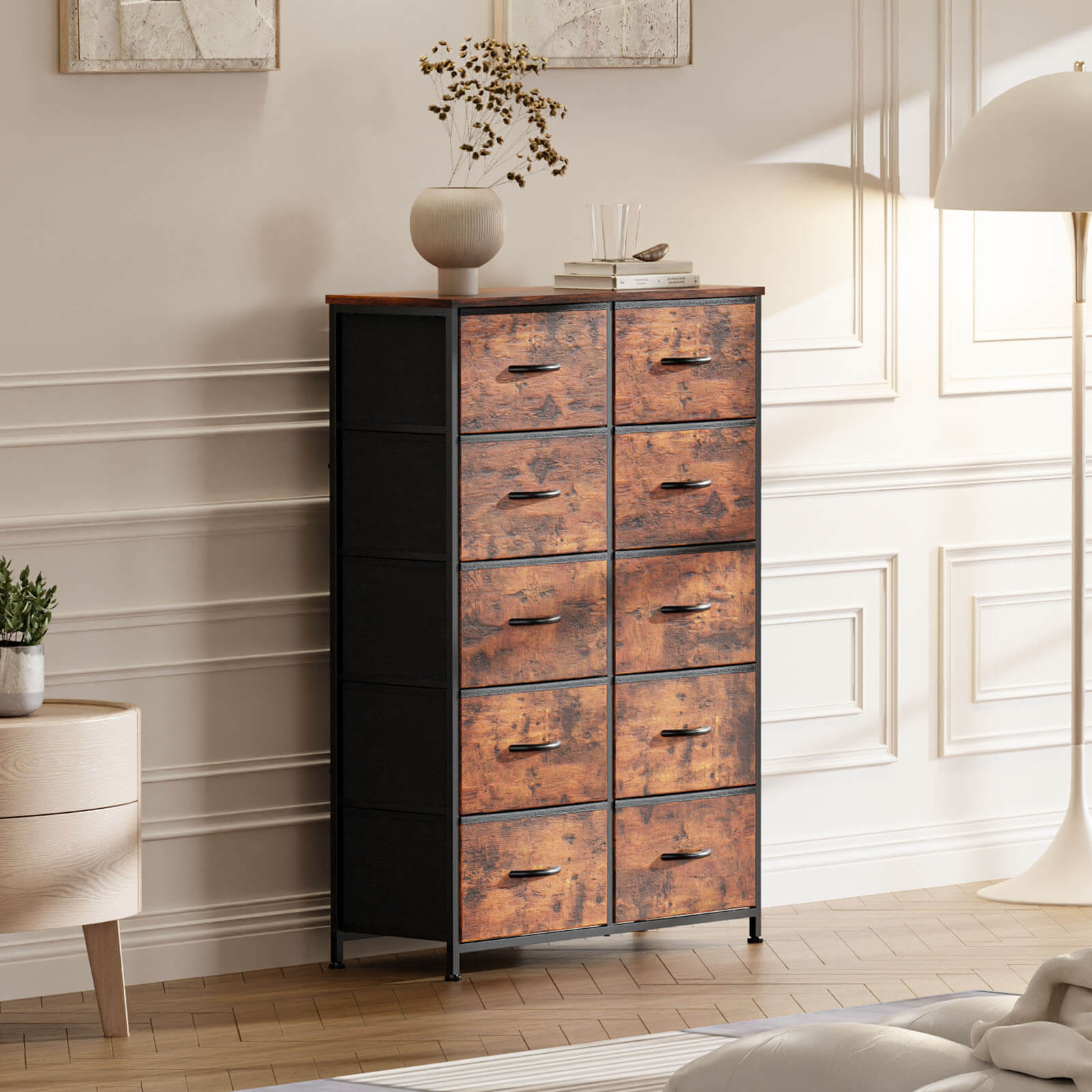 Tall Dresser with 10 Drawers for Bedroom