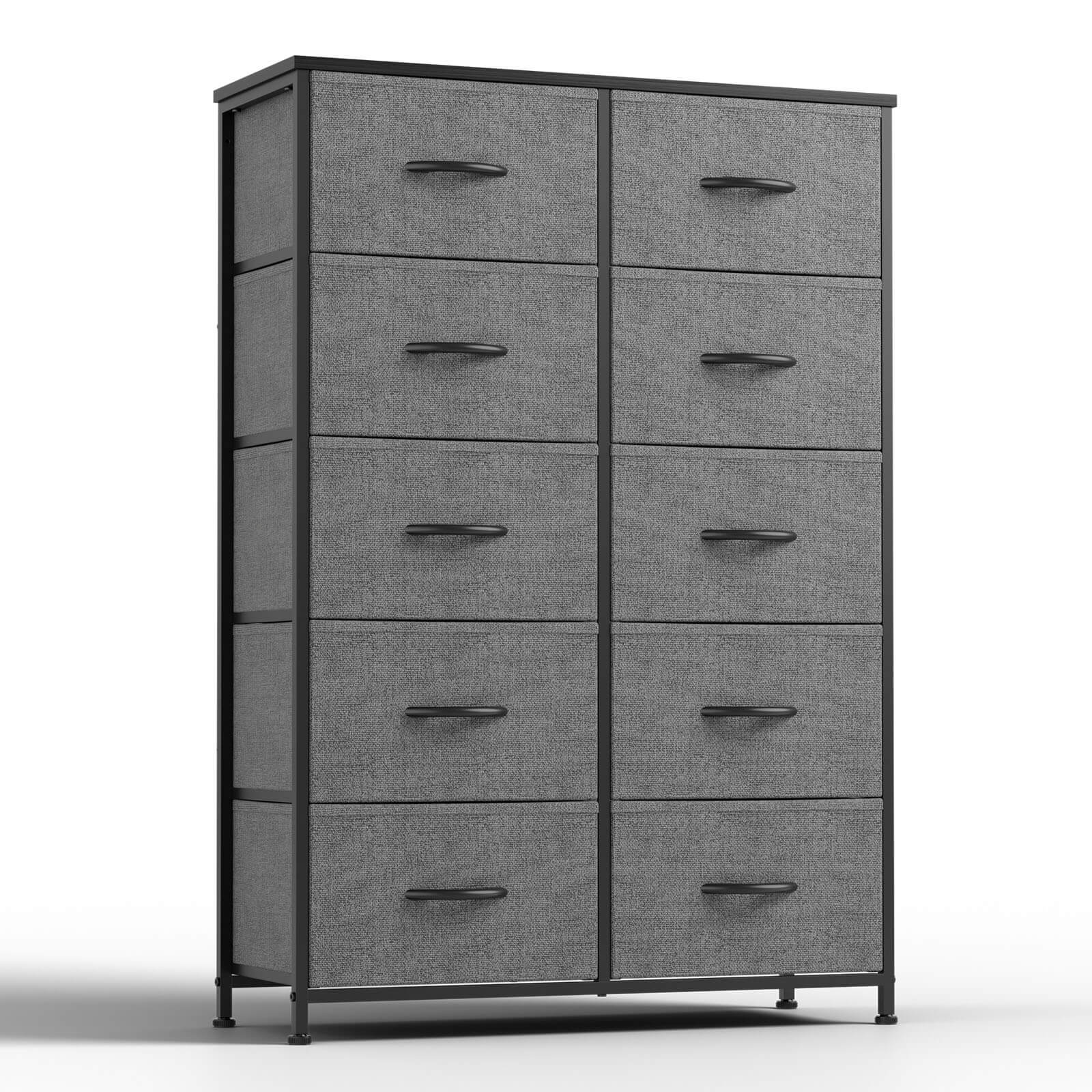 Tall Dresser with 10 Drawers for Bedroom
