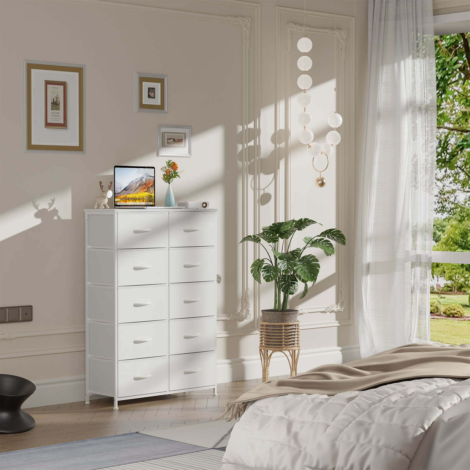 Tall Dresser with 10 Drawers for Bedroom